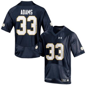 Notre Dame Fighting Irish Men's Josh Adams #33 Navy Blue Under Armour Authentic Stitched College NCAA Football Jersey MFB0799EV